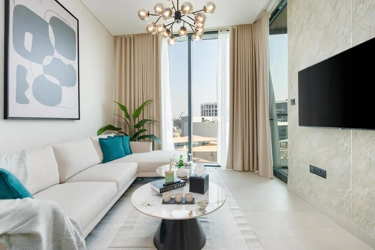 Calming 1Br Sobha Hartland 10 Mins To Dubai Mall By Vibel Apartment