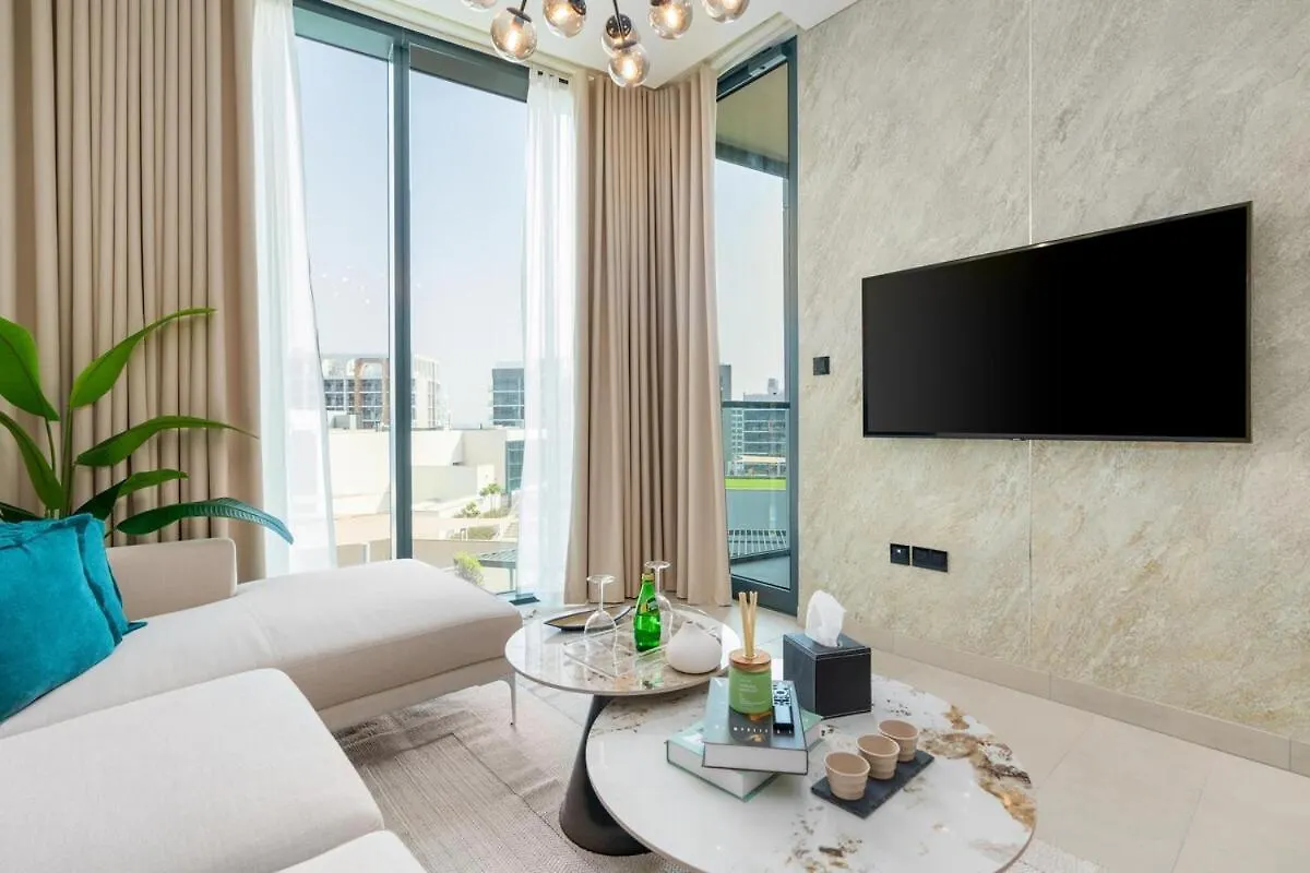 Apartment Calming 1Br Sobha Hartland 10 Mins To Dubai Mall By Vibel